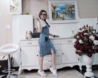 Set yếm jeans 