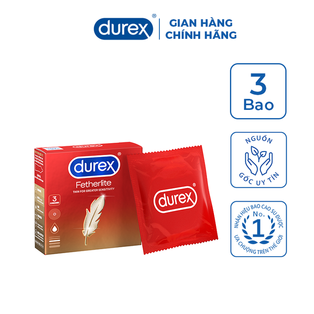 Bao cao su Durex Fetherlite 3 bao