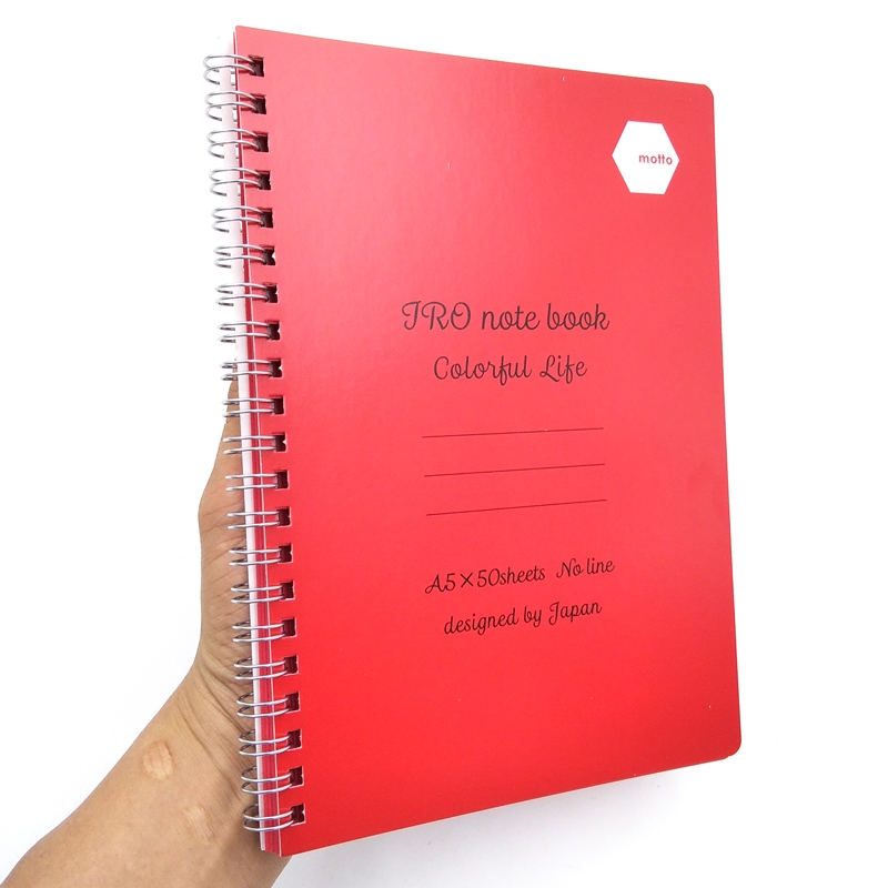 Sổ Lò Xo Twin Notebook Motto A5 100 Trang IRCN148-RE - Motto