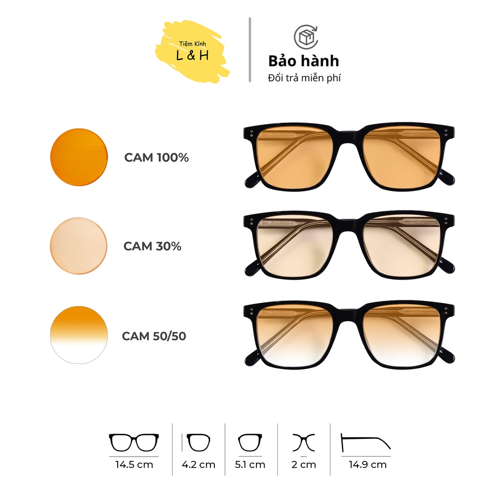 Kính râm chống UV vuông K9050 đen dành cho nam nữ