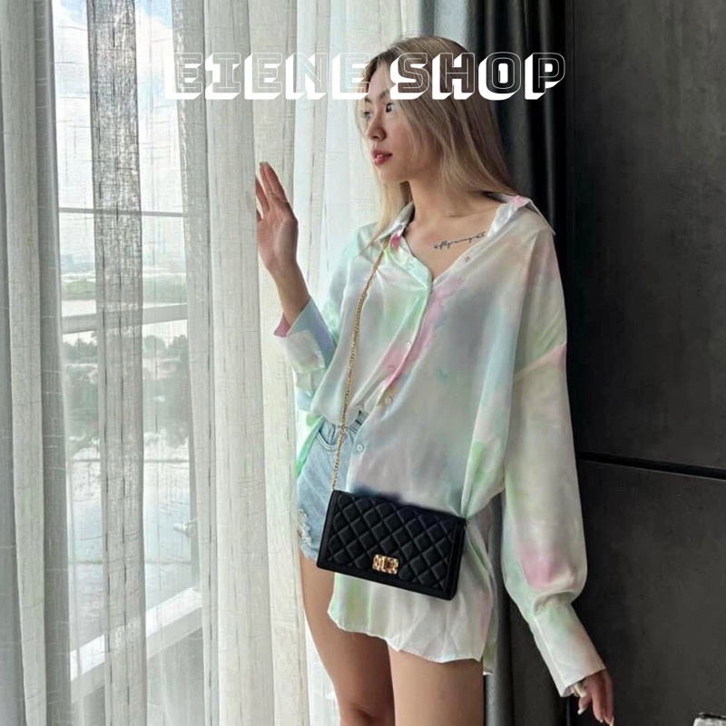 Túi Nữ Dạng Trám Sần Clutch Nữ Có Dây Xích Tháo Dời Micaela Quilted Phone Pouch