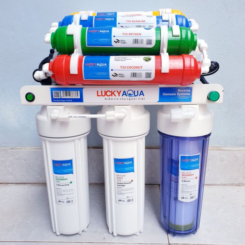 Máy lọc LuckyAqua R.O 9 Cấp Chính Hãng Để Gầm