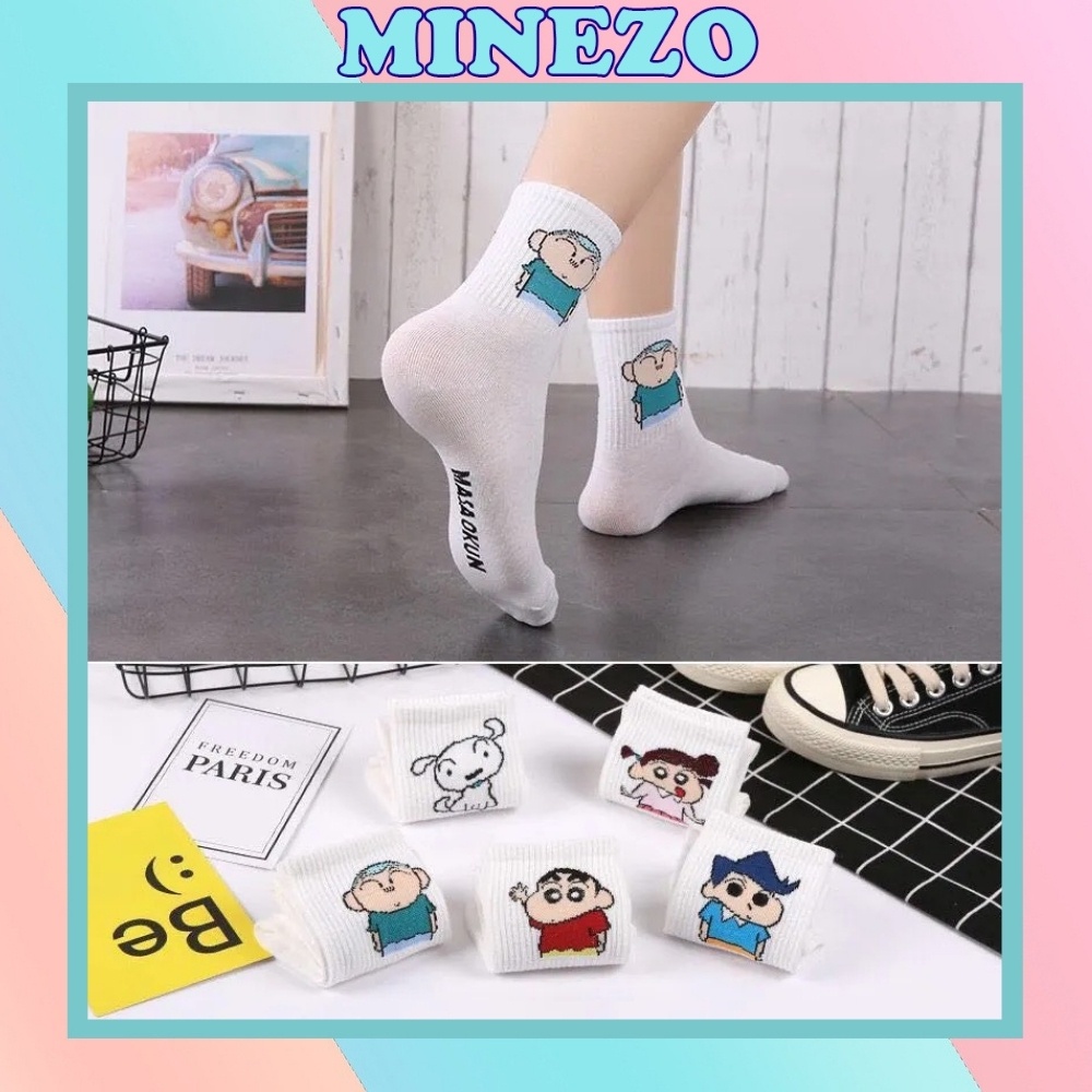 Tất nam nữ cổ cao nhân vật hoạt hình Shin cực đẹp TN20 dễ thương
