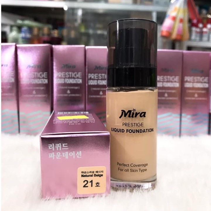 Kem Nền Chống Nắng Mira Liquid Foundation 35ml SPF30 - che phủ khuyêt điểm , dưỡng da , chống nắng