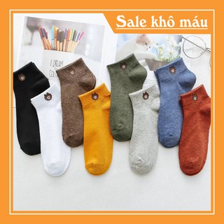 Combo 2 đôi tất vớ gấu cổ ngắn nam nữ cao cấp