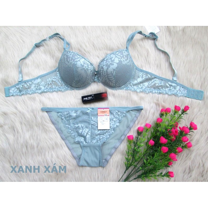 BỘ ĐỒ LÓT TOÀN REN MÚT DÀY NÂNG NGỰC LOVELY - BL1131