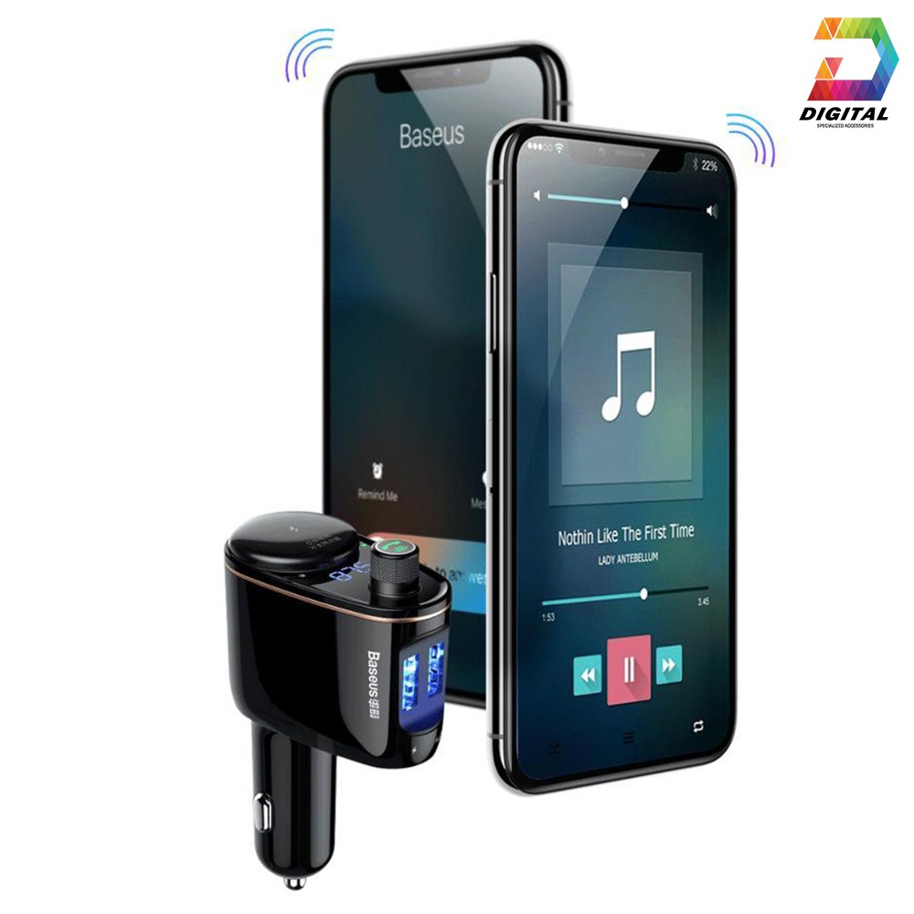 Củ Sạc ôtô Baseus S06 Tích Hợp FM Bluetooth MP3