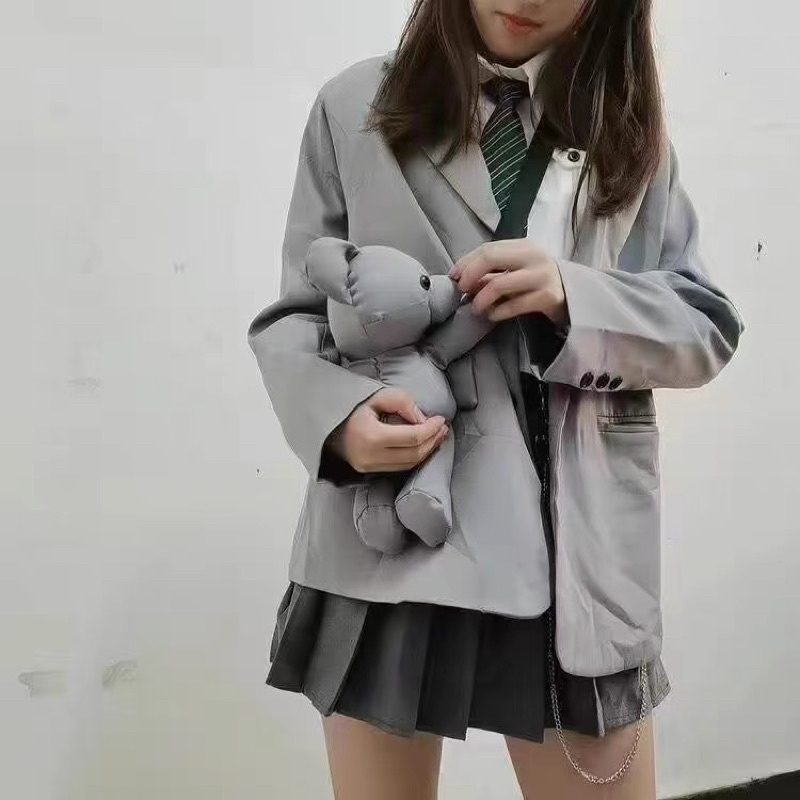 Áo blazer kèm túi gấu