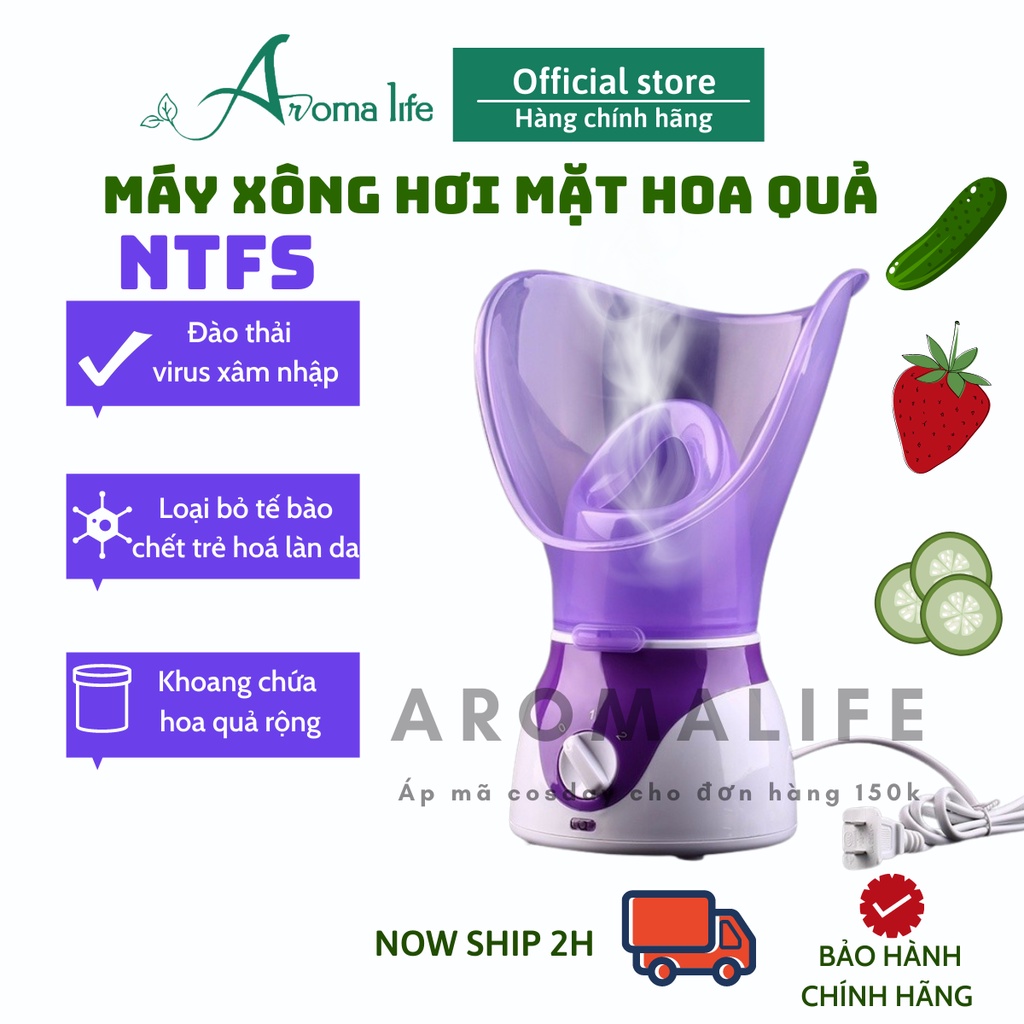 Máy Xông Mặt Thảo Dược Tím NFTS, Xông Mũi Họng, Làm Đẹp Da, Bảo Vệ Sức Khỏe, Bảo Hành 6 Tháng