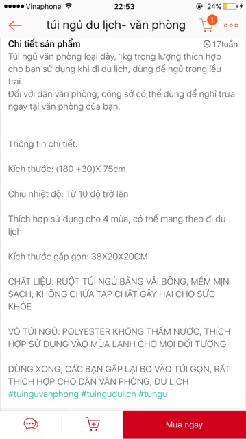 Túi ngủ văn phòng