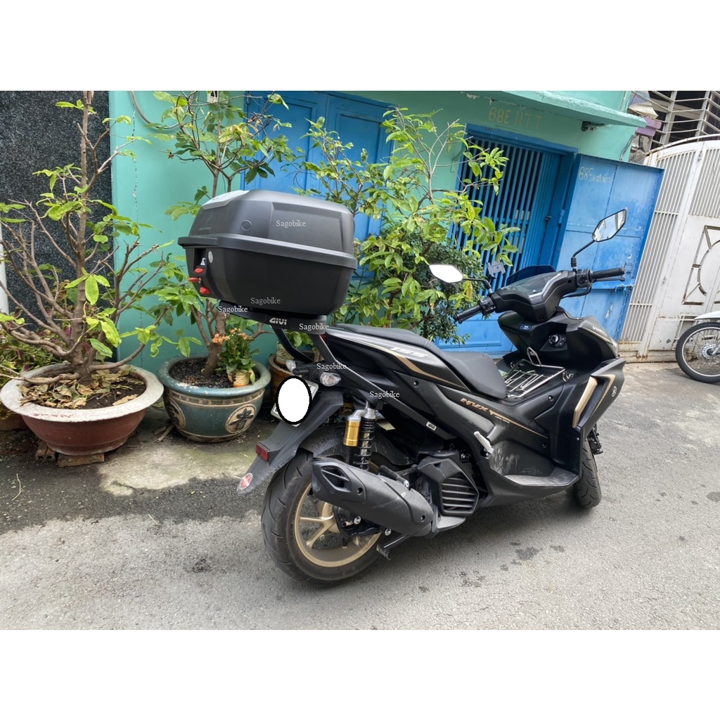 Thùng xe NVX 155 2021, thùng Givi E43NTL, baga SRX (S) NVX 155 VVA, tựa lưng BE43N, hàng chính hãng,