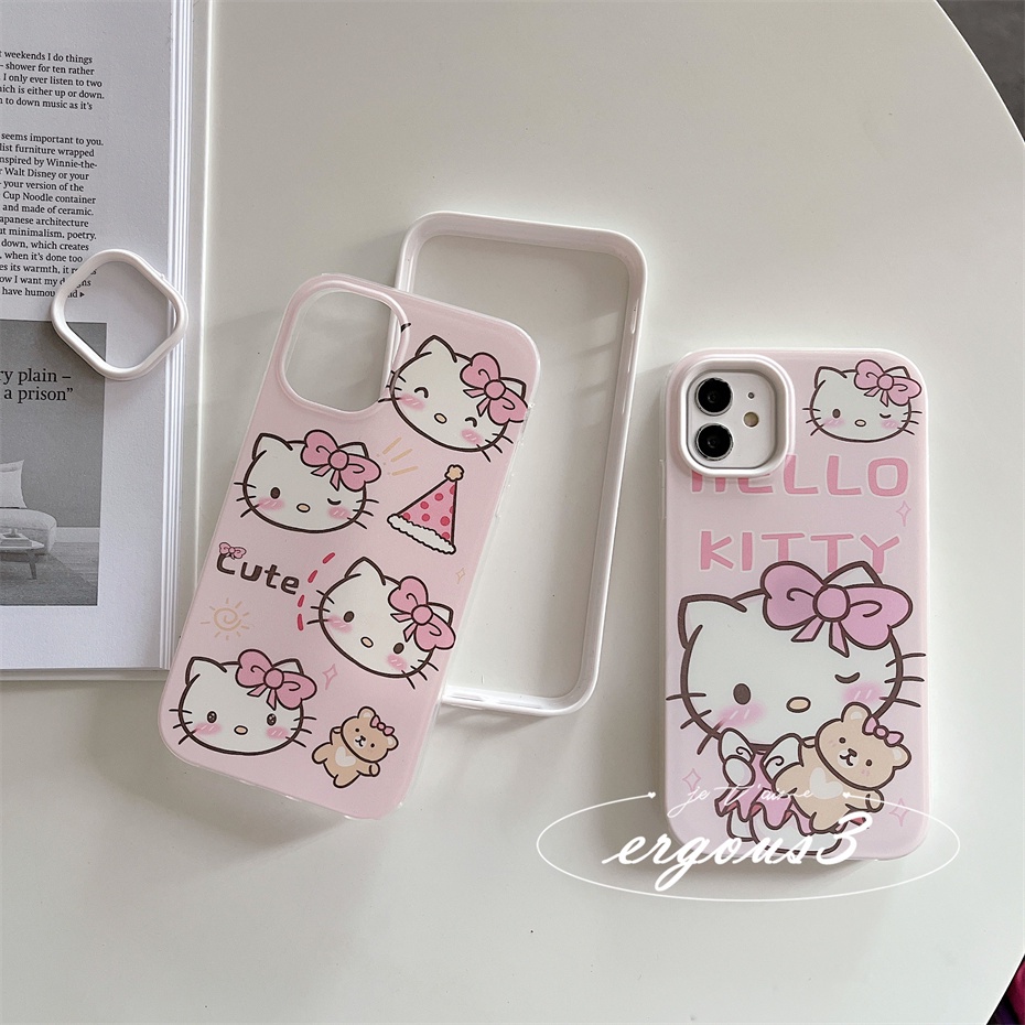 Ốp Điện Thoại In Hình Mèo Kitty Cho iPhone 13 12 11 Pro Max 8 7 Plus X XS Xr XS Max SE2020