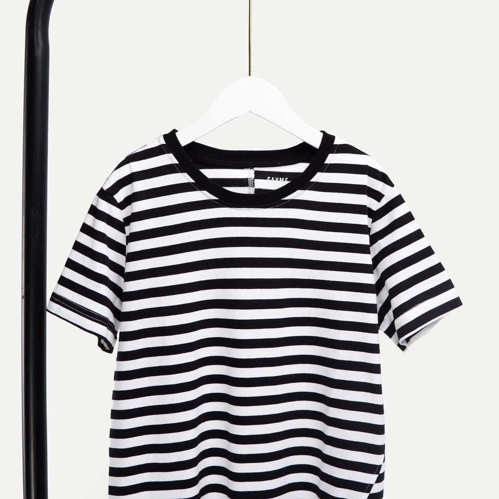 Váy suông nữ SAYME đầm thun cotton dáng dài xẻ tà WBDR0078