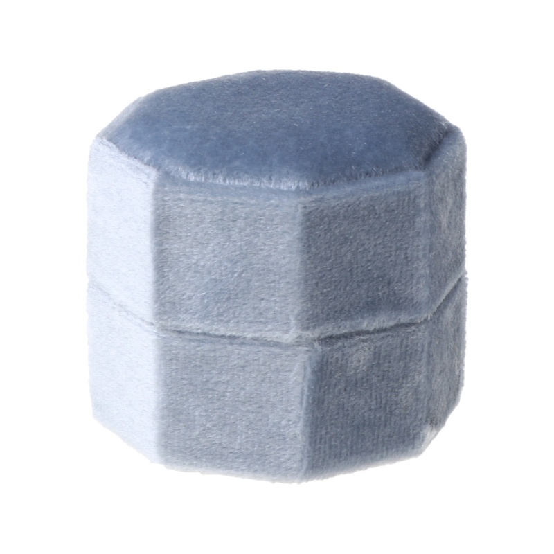 Hộp Đựng Nhẫn Cưới / Đính Hôn Bằng Nhung Hình Bát Giác Kèm Nắp Tháo Rời Được Tiện Lợi