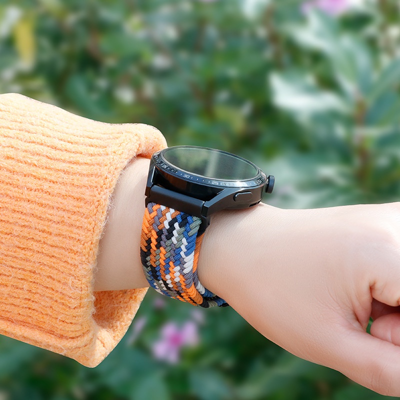 Dây Đeo Bằng Nylon Co Giãn Có Thể Điều Chỉnh Cho Đồng Hồ Thông Minh Huawei GT3 42mm 46mm Samsung Galaxy Watch 4 3 band