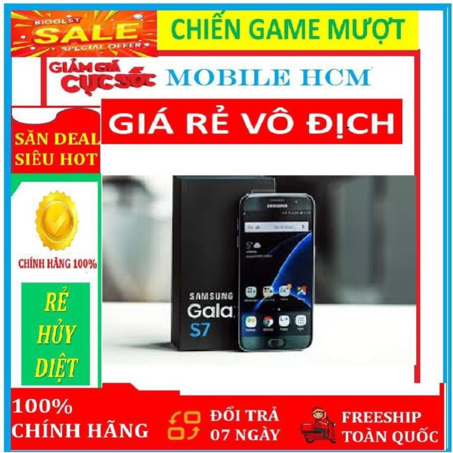 điện thoại Samsung Galaxy S7 ram 4G bộ nhớ 32g mới, CHÍNH HÃNG - chơi PUBG/Free Fire mượt ( màu đen ) | BigBuy360 - bigbuy360.vn