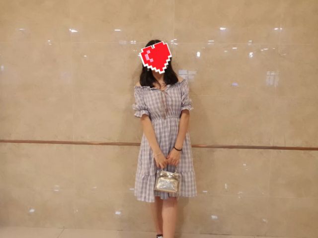 (Có sẵn) Váy trễ vai đuôi cá caro thắt eo xinh xắn | BigBuy360 - bigbuy360.vn