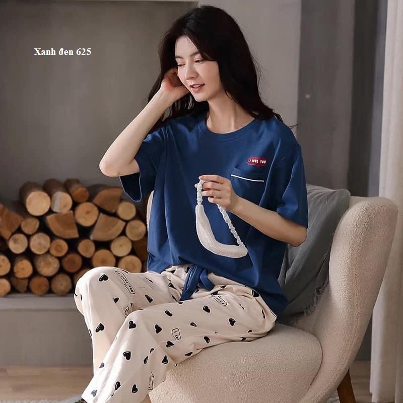 SH626 Bộ mặc nhà nữ quần lửng thun cotton cao cấp hàng nhập