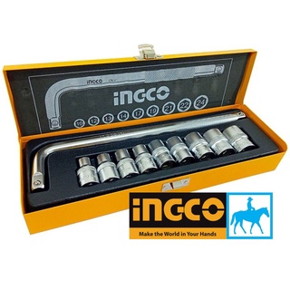 Bộ 10 đầu tuýp kèm tay vặn chữ l 1/2inch ingco hkts12101