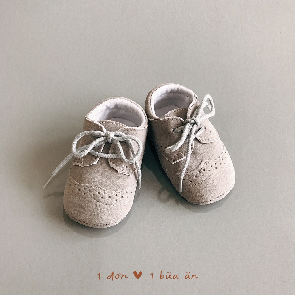 [Hình thật] [Freeship] Giày vải nỉ giả da lộn, phong cách brogue cổ điển, vừa nhẹ nhàng, vừa êm ái cho bé tria bé gái.