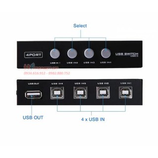 Bộ chia máy in 1 ra 4 cổng USB MT-1A4B-CF-VIKI 4 máy tính chung 1 máy in