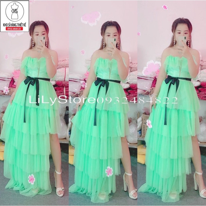 ĐẦM MAXI TẦNG RỚT VAI full size S/M/L/XL ( ẢNH VÀ VIDEO CHỦ SHOP TỰ QUAY 10000%)