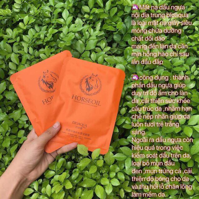 Mặt Nạ Nhau Thai Ngựa ⚜️FREESHIP⚜️ Mặt nạ dưỡng ẩm nhau thai ngựa Horse Oil Mask TEM STORE | BigBuy360 - bigbuy360.vn