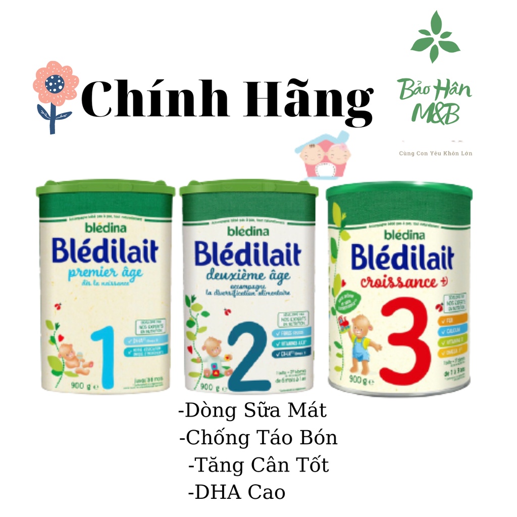 [ Hàng AIR ] Sữa Bledilait Bledina [ Mẫu Mới ] Đủ số 1,2,3 Hộp 400g và 900g [ Date Luôn mới ]