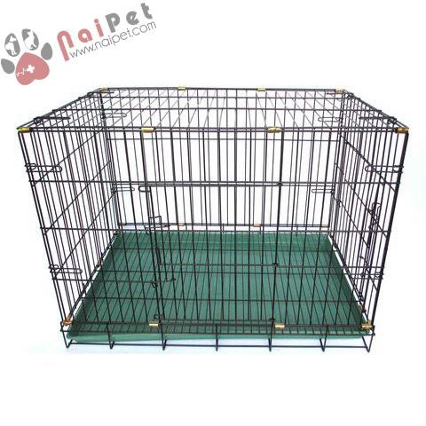 Lồng Sắt Lồng Gấp Gọn Sơn Tĩnh Điện Hàng Cao Cấp Xuất Khẩu Size M 60x42x45cm