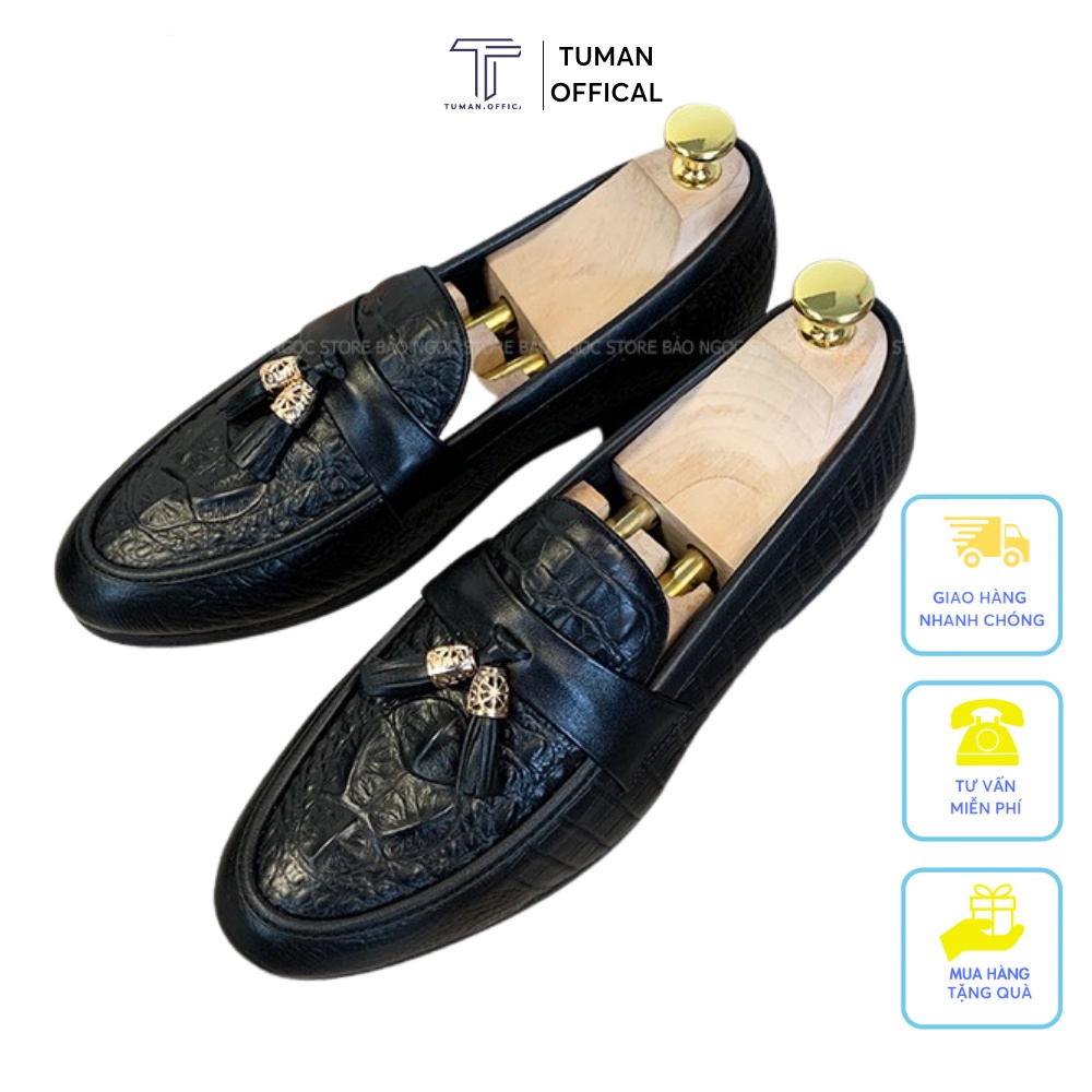 {ĐẾ KHÂU CỰC BỀN} Giày Lười Nam Da Hàn Quốc công sở🎁 Đế Cao Su Đúc 3cm ✅ Mã C01