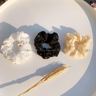 Cột tóc vải Scrunchies lụa mềm sao bling BeBie BP168
