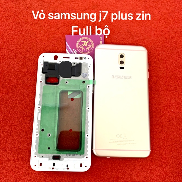 Vỏ samsung J7 plus / C710f / C8 full bộ zin (như hình)