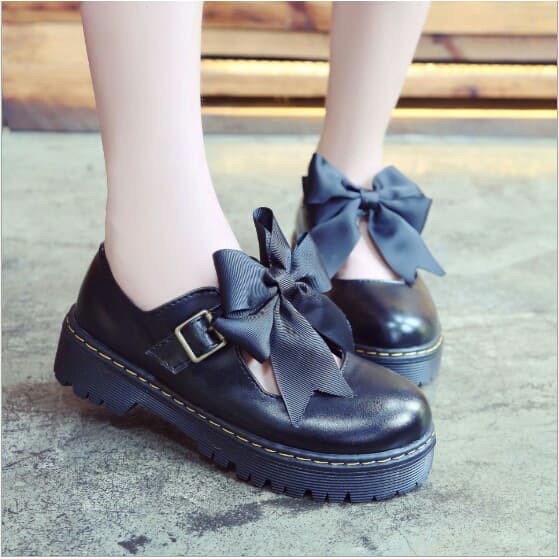 GIÀY NỮ LOLITA PHỐI NƠ PHONG CÁCH NHẬT BẢN
