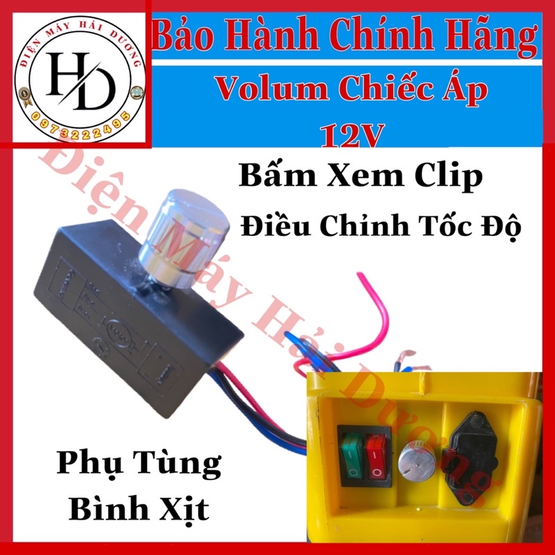 Volum.Điều tốc,chiếc áp bình xịt điện 12V,máy quạt.