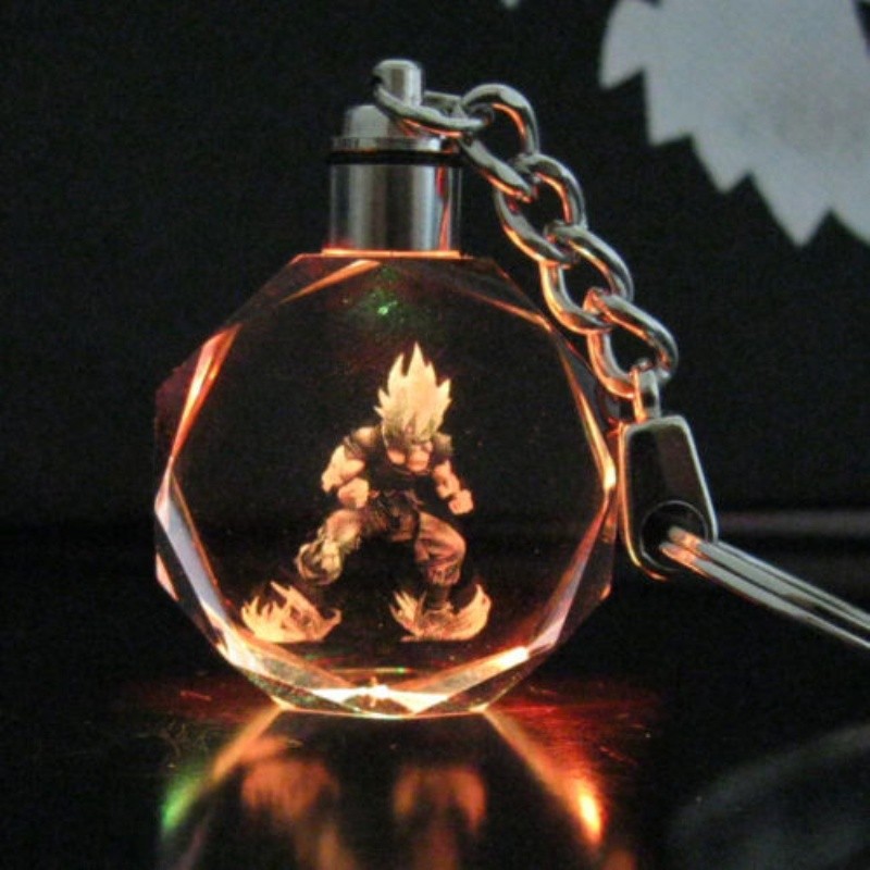 Móc khóa hình nhân vật Son Goku trong Dragon Ball Z nhiều màu sắc