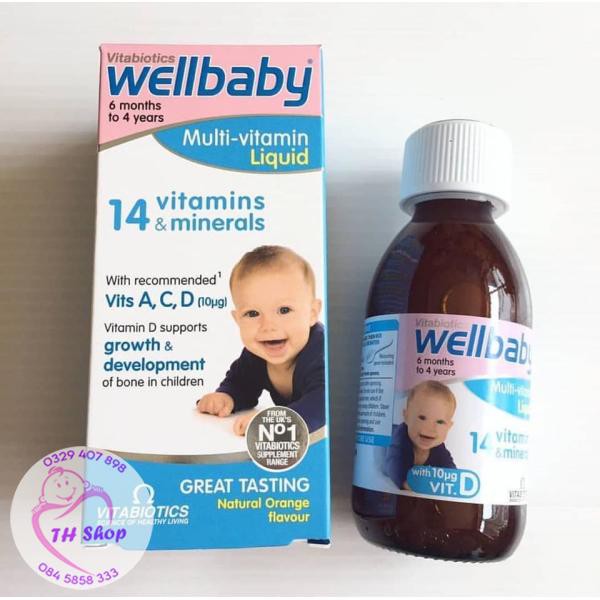 Vitamin Tổng Hợp Wellbaby Cho Bé 150ml, Wellbaby 14 Vitamin Tăng Sức Đề Kháng Cho Bé