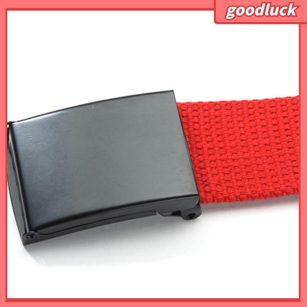 Đai lưng canvas bản rộng màu trơn cho nam/ nữ