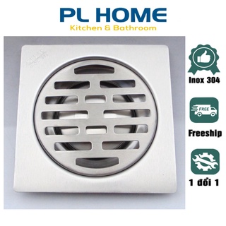 Phễu Thoát Sàn Chống Hôi, Ngăn Mùi Inox SUS 304 kích thước mặt 15 x 15 cm