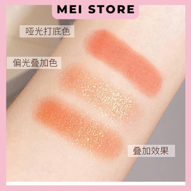 Bảng Phấn Mắt Má Hồng Bắt Sáng MANCOSIE 2 Màu Mềm Lung Linh 3g