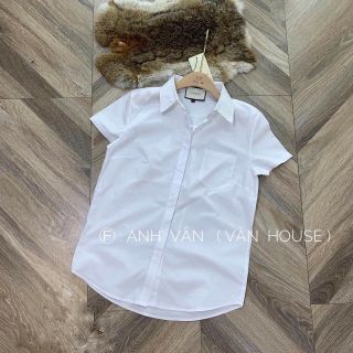 Áo sơ mi trắng nữ tay lỡ đi học