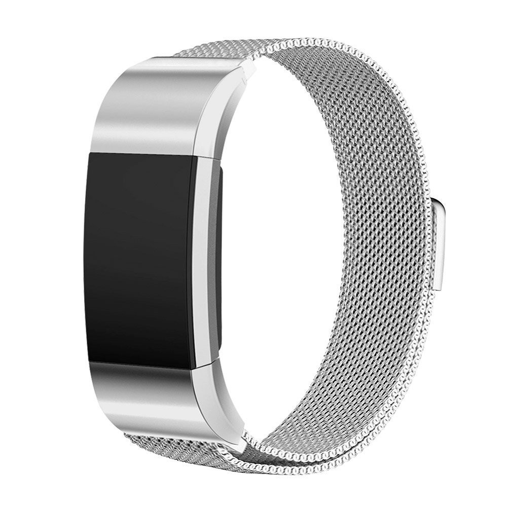 Dây đeo lưới kim loại chất lượng dành cho đồng hồ thông minh FitBit Charge 2