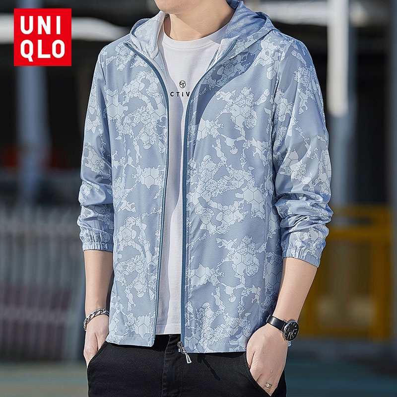 Uniqlo Áo Khoác Hoodie Chống Nắng/Tia UV Thoáng Khí Siêu Nhẹ Họa Tiết Rằn Ri Thời Trang Cho Nam Và Nữ 2022