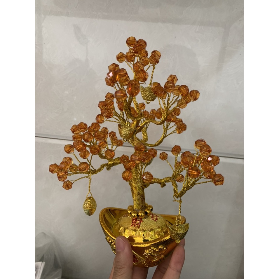 Chậu để thần tài bằng ĐÁ cao 18cm