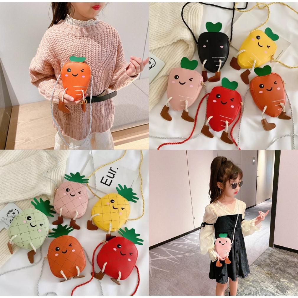 Túi đeo chéo trái cây nhiều màu