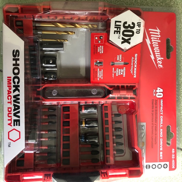 Bộ phụ kiện máy cầm tay milwaukee 40 món