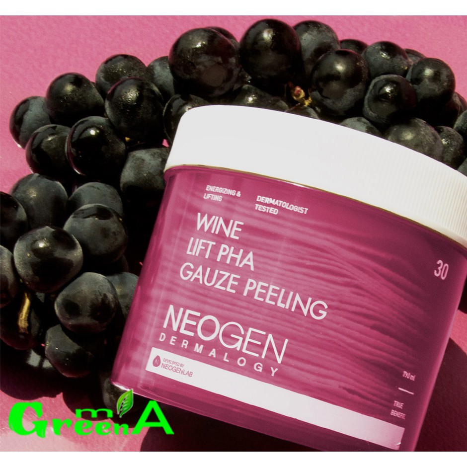 Tẩy Da Chết Vang Đỏ Neogen Dermalogy Wine Lift PHA Guaze Peeling Pad 30 Miếng [NHẬP KHẨU CHÍNH HÃNG] | BigBuy360 - bigbuy360.vn
