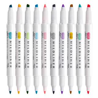 Bút lông dạ quang zebra midliner từ nhật bản 20 màu tùy chọn cao cấp - ảnh sản phẩm 5