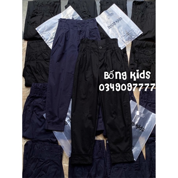 Quần Baggy Kaki Bé Gái Lật Gấu GÊ