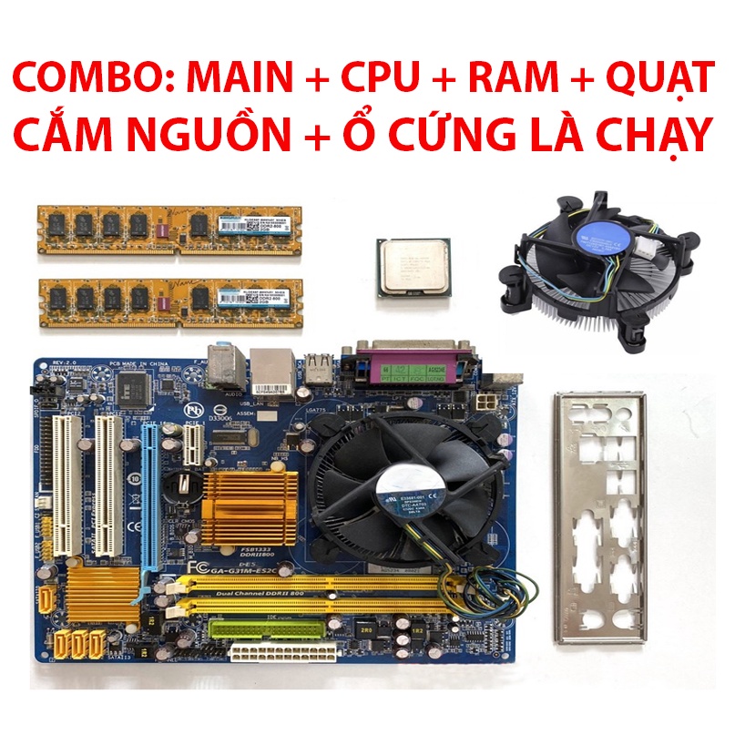 Combo Main G31 + CPU + Ram + Quạt xài tốt hàng tháo máy chạy mượt