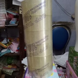 Lốc 6 cuộn băng keo trong, lớn 100 ya